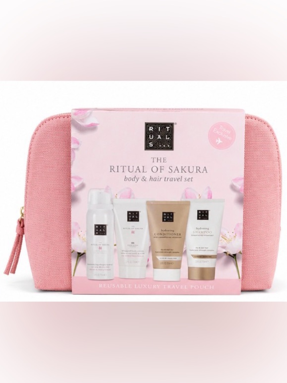 Rituals The Ritual of Sakura Pink Body & Hair Travel Set with Reusable Pouch